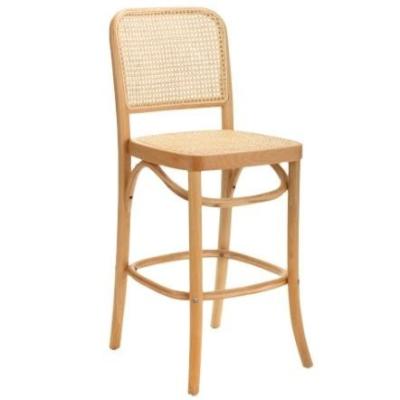 China Commercial Furniture Wooden Counter Stool with Natural Frame and NO Folded Design for sale