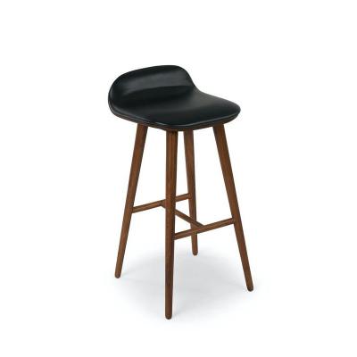 China Modern Mahogany High Foot Wooden Bar Stools for Cushioned Seating in Bars and Clubs for sale