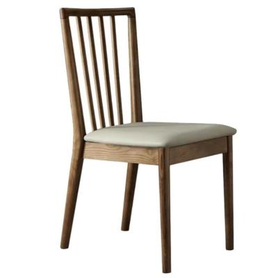 China Contemporary Design High Back Upholstered Dining Chair Made of Ash Wood for Restaurant and Hotel for sale