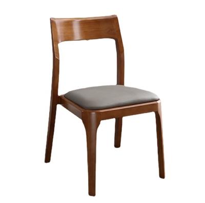 China Modern Design Modern Nordic Stackable Oak Walnut Dining Chair Wooden Restaurant Dining Chairs for Home Furniture for sale