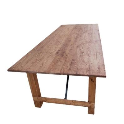 China Cover Material Solid Wood Classical Design Folding Farm Dining Wedding Table with Wooden Cover and Folding Feature for sale