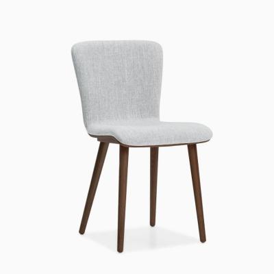 China Nordic Modern Dining Chair with Solid Wood Legs and Upholstered Seat for sale