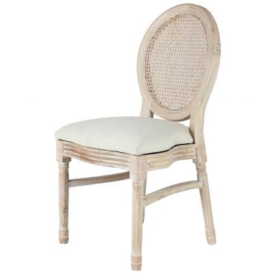 China Mail Packing Y Solid Wood Wedding Chair for Events and Weddings French Luis Style Stackable Banquet Seat for sale