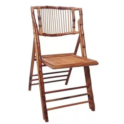 China Modern Design Style Wood Rustic Bamboo Folding Outdoor Dining Chair for Event Party Furniture Wedding for sale