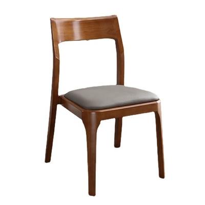 China Mail packing Y Wooden Nordic Light Luxury Hotel Cafe Stackable Leather Upholstered Dining Chair for sale