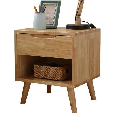 China Solid Wood Nightstand Fashionable Storage Cabinet for Bedroom and Living Room Decor for sale