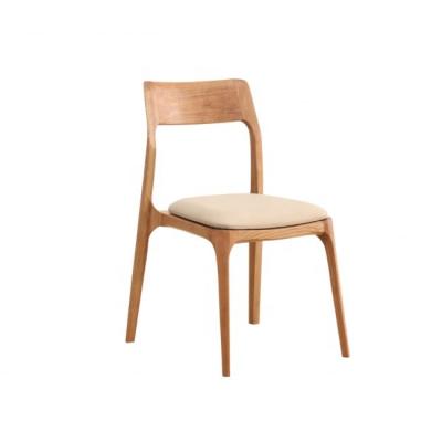 China Modern Nordic Home Furniture Stackable Ash Wood Dining Chair with NO Folded Design Specific Wooden for sale