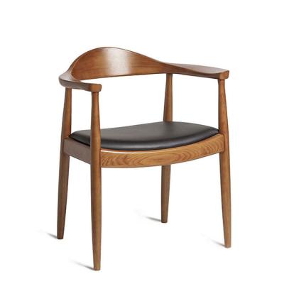 China Nordic Low Arm Fancy Solid Teak Wood Design Dining Chair With Wood Seat for Living Room and Dining Room Furniture for sale