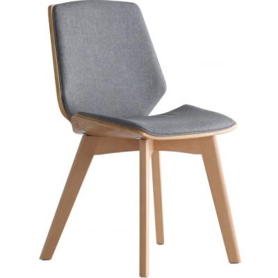 China Practical Home Furniture Dining Chair with Solid Wood Legs and Customized Fabric for sale