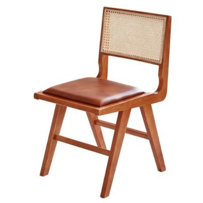 China Home Furniture Antique Nordic Restaurant Rattan/Wicker Chair Solid Wood Dining Chair with Contemporary Design Style for sale