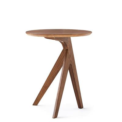 China Vintage Round End Table Customized Designs for Coffee Side Table in Solid Wood Living Room Furniture for sale