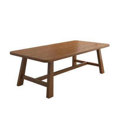 China Solid Wood Frame Modern Nordic Rectangular Dining Table for Restaurant Hotel for sale