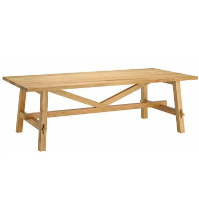 China Mesa de comedor rectangular de estilo nórdico para hoteles y restaurantes Material de madera sólida incluido en venta