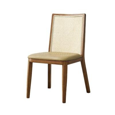 China Nature Modern Wood Dining Arm Chair with Rattan in Popular Colors for sale