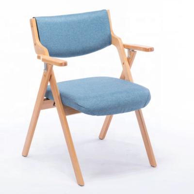 China Nordic Classical Morden Wooden Foldable Leisure Arm Dining Chair Function Dining Room W45cm*D51cm*H83cm for Living Room for sale