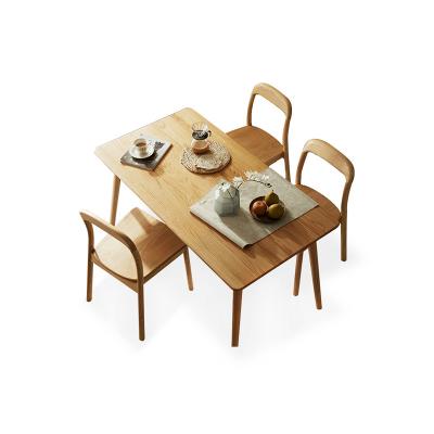 China Nordic Style Wood Dining Table and Dinning Chair Set for Modern Home Furniture for sale