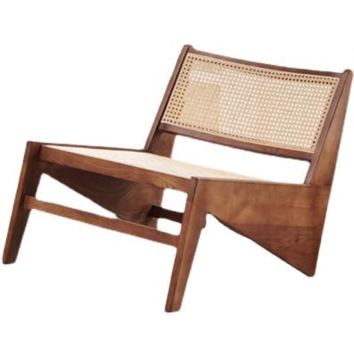 China Modern Design Leisure Lounge Chairs Wooden Furniture Living Room Chairs with Natural Oak Frame Rattan Wood Chair for sale