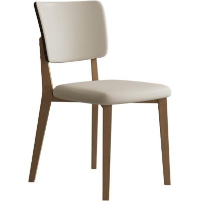 China Hotel Dining Chairs W47*D48*H86CM Morden Nordic PU Leather Wood Chair for Dining Room Furniture Upholstered for sale