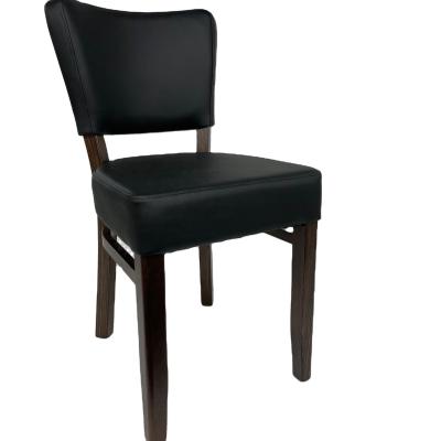 China Nordic Fabric PU Leather Banquet Hotel Restaurant Event Wooden Dining Chair with Wood Legs and NC/PU Paint Finish for sale