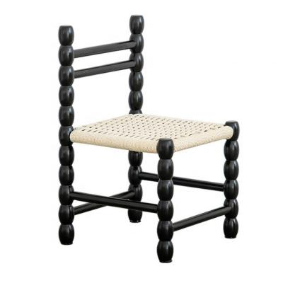 China Traditional Woven Rope Seat and Solid Wood Dining Chair for Your Restaurant Business Needs for sale