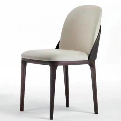 China Restaurant Furniture Modern Wood Dining Chair with Nordic Design and Upholstered Seat for sale