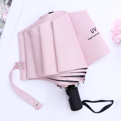 China New Contemporary Custom Promotional Automatic Folding Umbrella 3 UV Umbrella 3 Times for sale