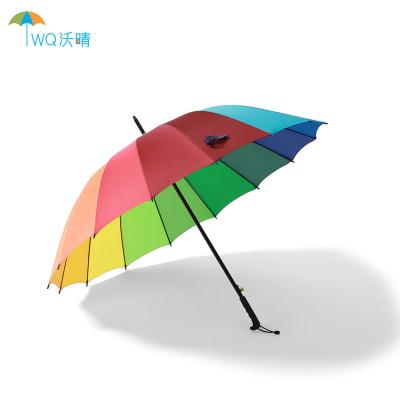 China Large Size Minimalist 37 Inch Rainbow Golf Strong Windproof Umbrella Luxury Outdoor Umbrellas for sale