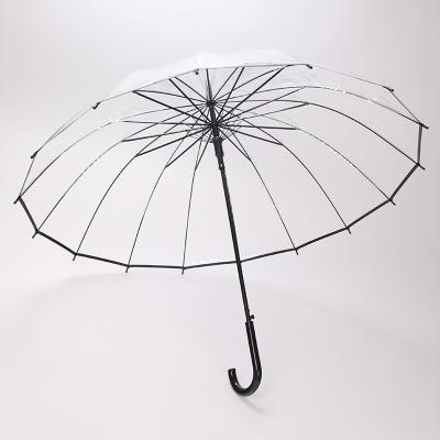 China Minimalist made in China POE sixteen bone umbrella high quality mini household transparent umbrella for sale