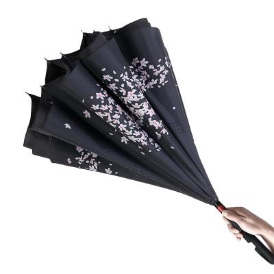 China High-grade eight-bone umbrella of minimalist durable and convenient mini umbrella household double-layer reverse umbrella for sale