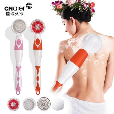 China Long Handle Exfoliating 2021 Multifunctional Body Bath Cleaning Brush Battery Powered Electric Massager Wash Brush for sale