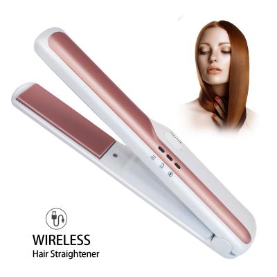 China 2021 Hot Modern Cordless Hair Straightener And Curling Iron For Travel USB Rechargeable Mini Flat Iron With Ceramic for sale