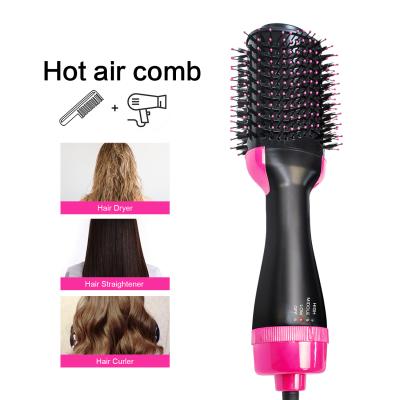 China New Mini Car Three-in-one Hot Air Comb Barber Styling Comb Straight Hair Comb for sale