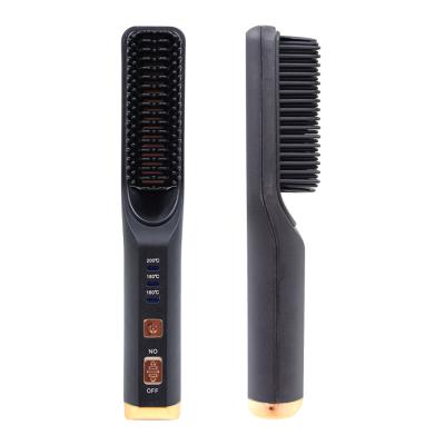 China Modern Hair Straightening Comb 2 In1 Hair Straightener Quick Style Electric Curling Hair Brush for sale