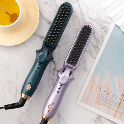 China Hot Selling Modern Amazon Comb Straight Hair Styling Ceramic Beard Hair Straightener Brush for sale