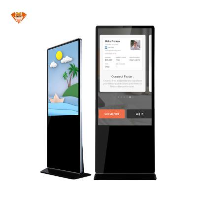 China High Quality 43 Inch Resolution Indoor Advertising Floor Standing Advertising Player Display Kiosk for sale