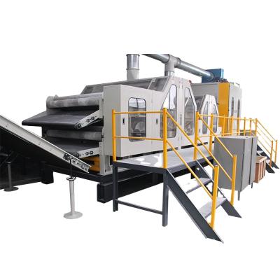 China Widely Double Cylinder Application Double Doffer Nonwoven Fiber Small Carding Machine for sale