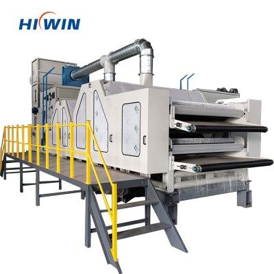 China Widely application CE certified fiber polyester textile nonwoven doffer double carding machine for sale