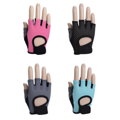 China Weightlifting Gym Unisex Colorful Gloves Cycling Gloves Half Finger for sale