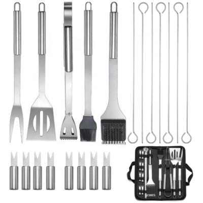 China Easily Cleaned Stainless Steel BBQ Tool Kit 5 Piece BBQ Tool Kit Portable BBQ Grill Tool Set for sale