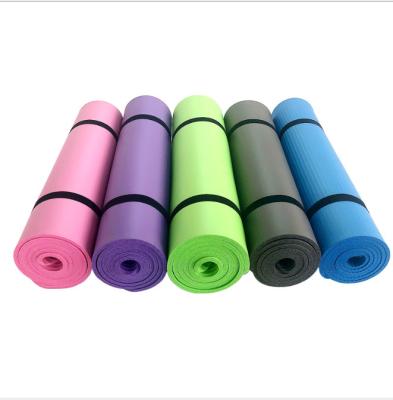 China Extra Thick Eco-friendly Non-slip Yoga Mat Exercise Balance Yoga Mat High Density Non Slip 10mm Nbr Yoga Mat With Carrying Strap for sale