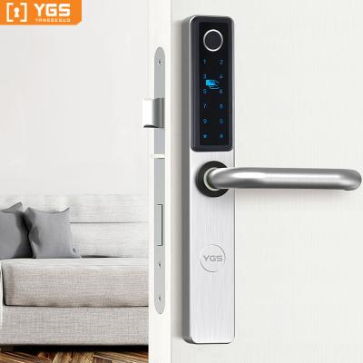 China Wireless Unlock Miwa Voice American Style Double Sided Door Lock MI Mobile Mortise Euro Intellig Fingerprint Thumbprint Lock for sale