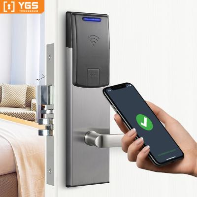 China 304 Stainless Steel Waterproof Electronic Hotel Door Lock Digital Archie Door Lock Silver With Handel Sdk Smart Lock for sale