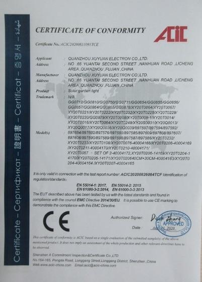 CE - Quanzhou Xuyuan Electron Co., Ltd.