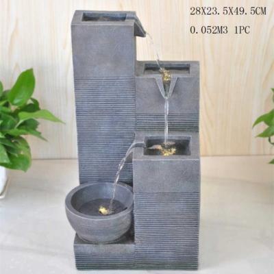 China Illuminated waterfall by stone relaxation indoor fountain, natural stones for sale