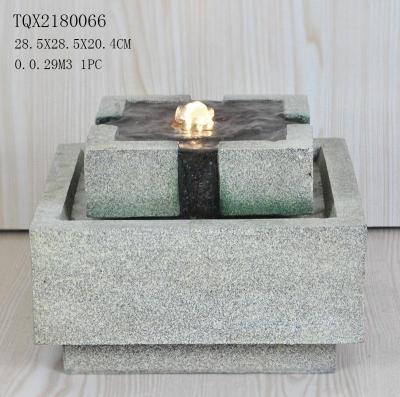 China Outdoor Stone Floor Water Fountain Two Bowl for sale