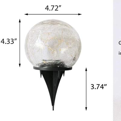 China Solar Yard Garden Light, Crystal Ball Crack, Waterproof Warm White LED, Outdoor Road for sale