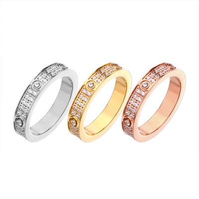 China CLASSIC Fashion Full Ring Women's Stainless Steel Full Star Diamond Ring Stainless Steel Ring for sale