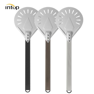 China Stocked 7/8/9 Inch Pizza Skin Pizza Pallet Pizza Turning Skin Set Aluminum With Folding Handle for sale