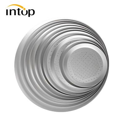 China Stocked Aluminum Perforated Pizza Pans 12inch Round Pizza Pan Pizza Pan for sale