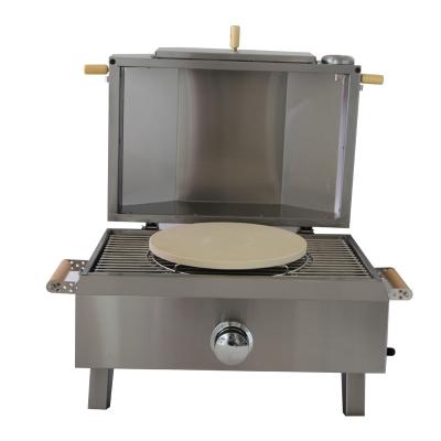 China Wholesale Hotels Stainless Steel Grill Pizza Oven BBQ Grill Box Timing Control Gas Charcoal Oven Small for sale